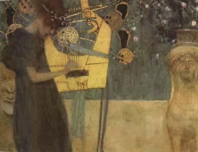 Gustav Klimt Music I (mk20) china oil painting image